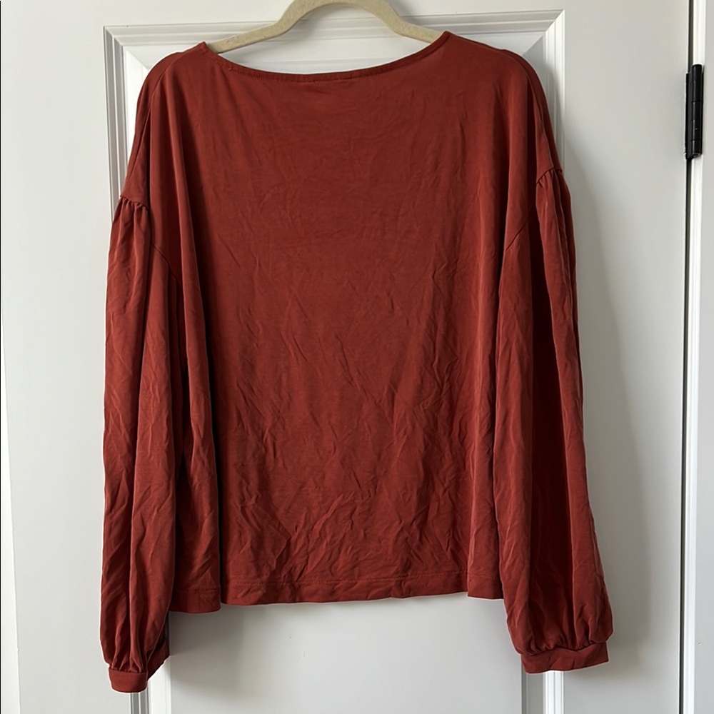 Women's Rust Long Sleeve Top - Picture 3 of 3